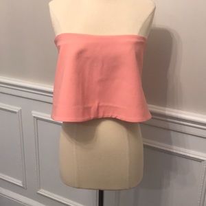 Pink Elizabeth and James Cropped strapless topSZ S